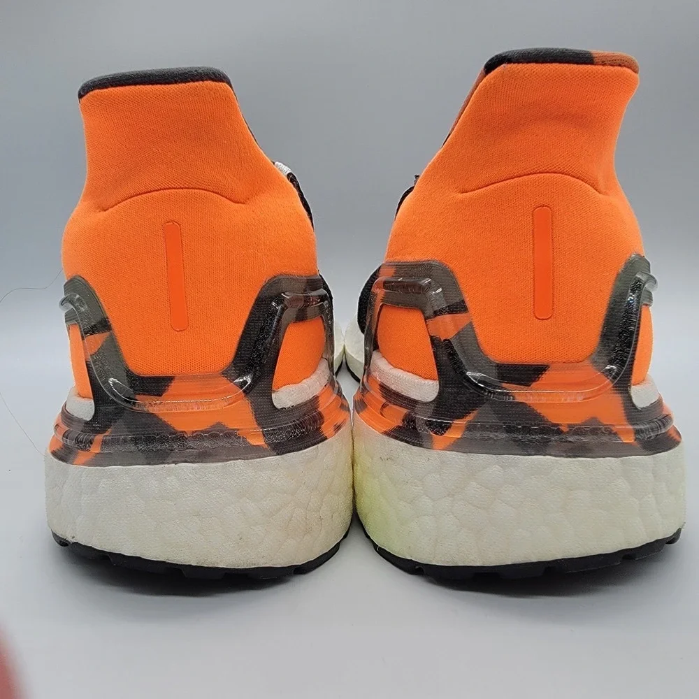 Size 8.5 - Adidas UltraBoost 20 Black Signal Orange Camo